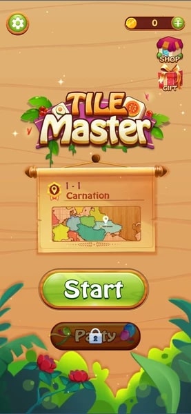 Tile Master gameplay, showing the tile matching process and game interface
